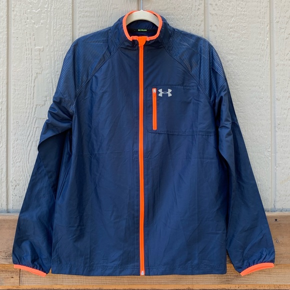 Under Armour Other - Under Armour blue orange unlined lightweight zip up windbreaker layering coat